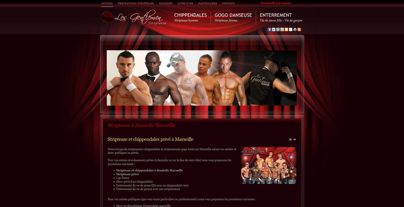 Chippendale des Gentlemen Striptease animant un EVJF a domicile pres de Marseille