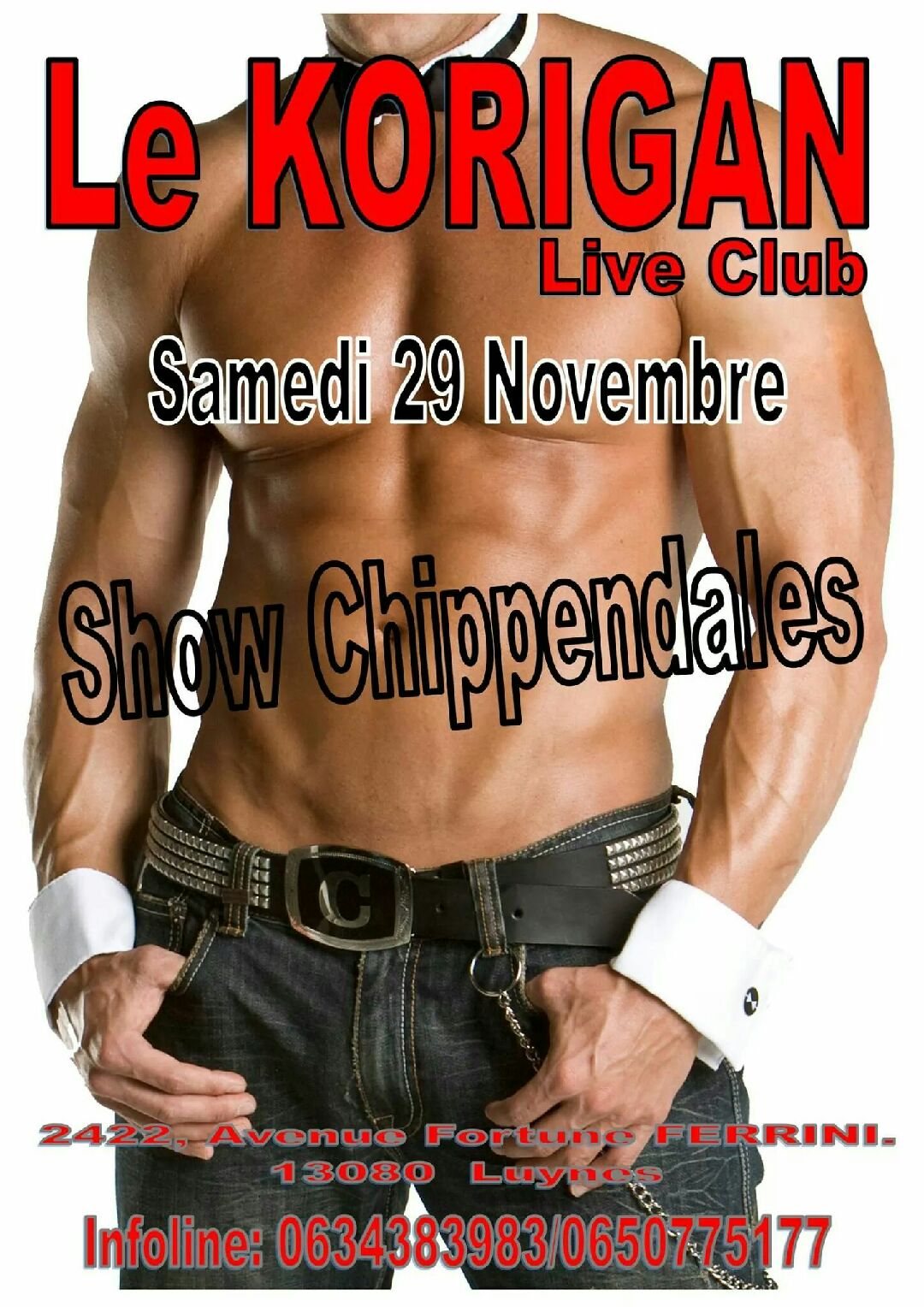 Danseurs chippendales élégants des GENTLEMEN STRIPTEASE en spectacle en région PACA
