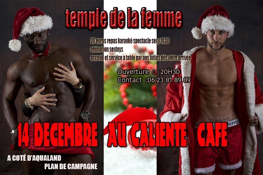 Flyer soirée de Noël chippendales à Plan de Campagne, près de Marseille